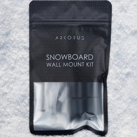 Packaging for Fresh Snowboard Wall Mount Storage Rack With Edge Safe Grip Pads on snow background.