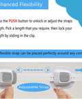 Adjustable strap for No Drill Anti Tip Furniture Straps With Heavy Duty Adhesive Wall Anchors, demonstrating flexibility and ease of use.