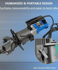 Heavy Duty Hydraulic Rebar Bender With Powerful 2000w Motor For Easy Bending And Straightening Up To 1.25 Inch Steel Rods In Just Seconds, showcasing portable design.