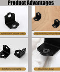 Built Tough As Nails 50 Pack Heavy Duty 90 Degree Corner Braces 0.75 Inch L Bracket Metal Furniture Connectors with smooth surface.