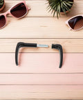 European Style Gate Handles For Wooden Fences Outdoor 2 Pack Garden Gate Pull Handles With Pins Fence Hardware Set For Patio And Yard Use Weatherproof Durable Zinc Plated Construction Easy Install on pink wooden background