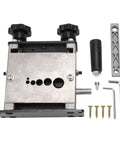 Hilitand Manual Electric Wire Stripper And Drill Powered Cable Stripping Tool Silver Set with parts and accessories displayed.