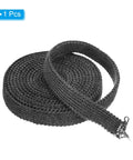 PATIKIL wood stove gasket rope, 3/4x1/8x118 in, graphite fiberglass, black, coiled