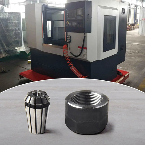 ER11 Spring Collet and Nut Kit for CNC Milling and Engraving Machines in workshop setting
