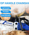 Top Handle Chainsaw 12 Inch Gas Powered 25.4cc 2 Cycle Portable Handheld Chainsaw For Tree Cutting Wood Chopping And Yard Work