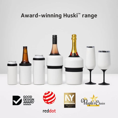 Award-winning Huski range showcasing Ultra Efficient Iceless Champagne Chiller With Detachable Stopper Keeps Wine Cold Up To 6 Hours