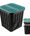 Heavy Duty Drain Catch Basin Kit With Fiberglass Grate And Debris Basket For French Drain Projects No Pre Drilled Holes 15.7 Inch Square
