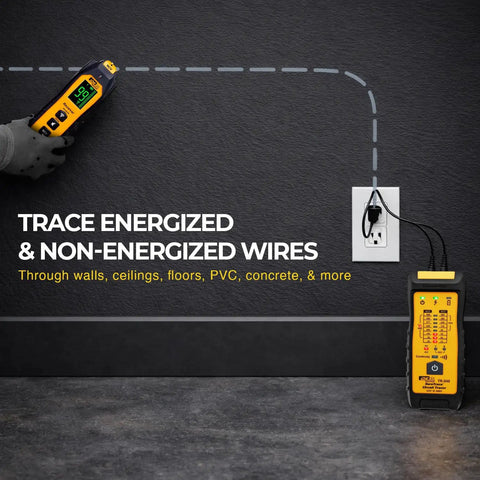 Lightweight Circuit Tracer And Breaker Finder Tool Nailing Down Dead Shorts Up To Six Hundred Volts ETL Certified, tracing wires in wall.