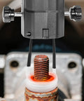 High Output 1800W Magnetic Induction Bolt Heater Kit With Four Swappable Coils heating rusted bolt in garage