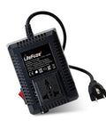 500W Travel Voltage Converter With Step Up Step Down 220V To 110V And 110V To 220V Dual Voltage Type B Plug shown with power socket