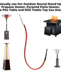 Piezo Igniter With Cable For Outdoor Heaters, Replacement Part For Most Outdoor Round Stand Up Propane Heaters And Mini Tabletop Gas Heaters, Black, CSA Certified Ceramic Sparker Cable, 36cm shown with heaters