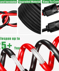Heavy Duty 20 Foot Solar Extension Cable 10AWG IP67 Waterproof With Male And Female Connectors Twin Wire Design Upgraded Material