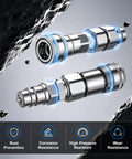 Bad Boy Hydraulic Quick Coupler Adapter Set 1 Over 2 Inch Flat Face ISO 16028 To ISO 5675 Pioneers Style Male Female Hydraulic Fittings With Dust Caps Awesome For Tractor Loader Equipment And Construction Jobs Done Right Now, steel couplers
