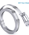 DIY Hose Clamp System Kit With 9.8 Ft Band And Six Fasteners, 304 Stainless Steel Pipe Clamp