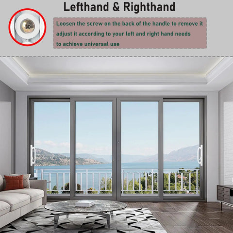 Replacement Keyed Offset Center Sliding Patio Door Handleset With Mortise And Keeper Assembly 45 Degree Keyway For 1-3/8 To 2 Inch Thick Sliding Glass Doors White Zinc Alloy Works With Pella Guardian PGT PPG And More