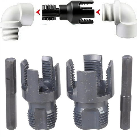 Heavy Duty Pipe Threading Tool Set For 1/2 And 3/4 Inch Pipes Integrated Internal External Thread Cutter, carbon steel fittings.