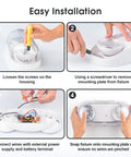Installation steps for Heavy Duty Outdoor Emergency Light With Battery Backup And Hardwired Exterior Exit Fixtures.