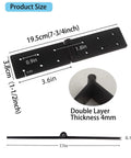 Gate Hinges With Screws Black Adjustable Hardware Hinges Kit product size and dimensions shown with front and side views.