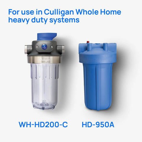Sediment Buster Whole House Water Filter 25 Micron Replacement Cartridge 10x4.5 Inch Long Lasting Filter with 3 GPM Flow Fits FXHTC W50PEHD GXWH40L GXWH35F GNWH38S WFHD13001 for use in Culligan systems WH-HD200-C HD-950A