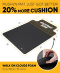 Image showing a Two In One Standing Desk Floor Mat With Anti Fatigue Cushioned Footrest For Hardwood Floors Dual Zone Design.