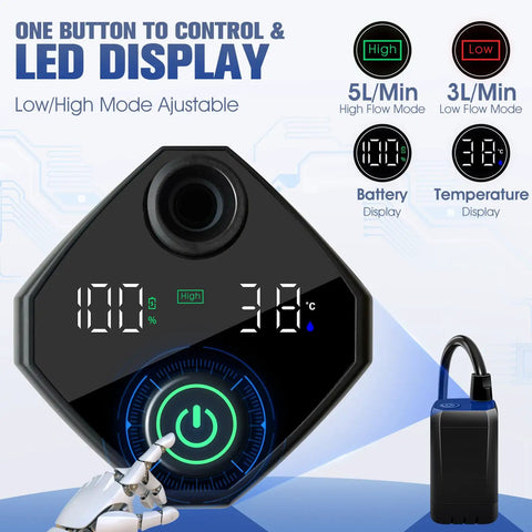 All In One Portable Shower With Heater For Camping And Hiking, 6000mAh Battery Powered Outdoor Shower With 2000W Auto Off Heater, LED display