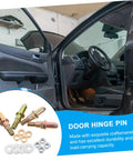 Open car door showing Auto Door Hinge Repair Kit Set With Pins And Bushings For Quick Fix Easy Install For Two Car Doors
