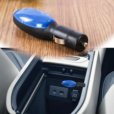 New Upgrade Portable Car Fuel Saver Device Kit For Cars Trucks And Diesel Vehicles Instantly Cuts Gas Costs No Tools Required Easy Plug In 2 Pack Compact Design Fits All Vehicles Delivers Real Gas Savings with device close-up and installed in car outlet