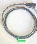 Workhorse 12 To 24V DC Inductive Proximity Sensor 3 Wire NPN PNP Switch NC Micro Metal Detector For Iron Nickel And Steel Detects Magnetic Metal With Low Current F2, coiled with green tie and exposed wires.