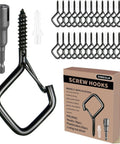 Heavy Duty 30 Pcs Black Eye Screw Hooks Ceiling Hooks For Hanging Plants, String Lights, Wind Chimes, Cups, Bird Feeders