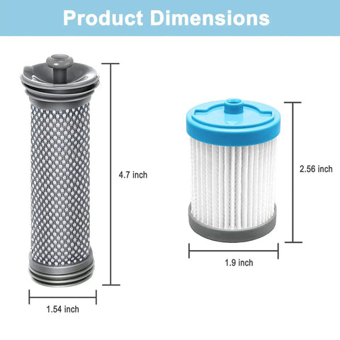 Must Have Replacement Vacuum Filter Kit For A11 Hero A10 Hero A10 Master A11 Master Pure One S11 Cordless Vacuum Cleaner Includes dimensions