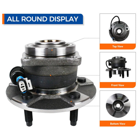 Rear Wheel Hub Bearing Assembly For 2002-2007 Saturn Vue, 2005-2006 Chevy Equinox, And 2006 Pontiac Torrent, 5 Lug With ABS