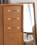 Brass Cabinet Pulls With Solid Black Walnut Wood Backings 195mm Length 160mm Center To Center Holes on wooden drawers