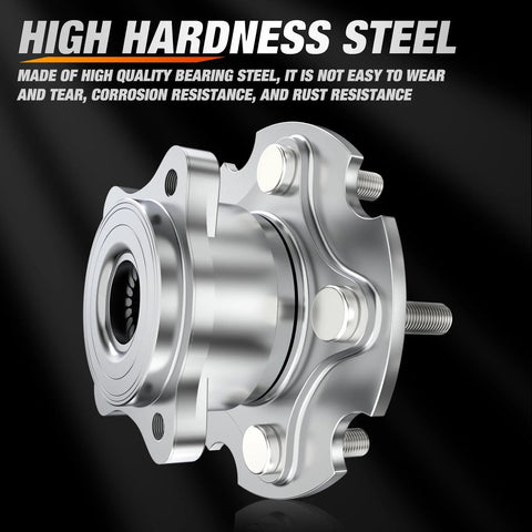 Beefy Rear Wheel Hub Bearing Assembly 512374 5 Lug 2 Pack Compatible With Toyota RAV4 2006 2018 And Lexus NX200t NX300h NX300 2015 2019 AWD 4WD Rear Left Right Replacement high hardness steel