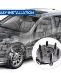 4WD Front Wheel Bearing Hub Assembly Fits 2011-2014 Ford Expedition F-150 And Lincoln Navigator, shown in installation diagram.