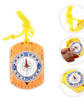 Rugged Orange Orienteering Hiking Compass With Lanyard for Hiking Camping And Backpacking with luminous pointer, close-up details