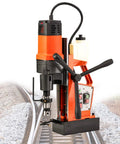 Top Notch 110V Portable Magnetic Drill Press MD-S30 Electric Mag Drill Machine With Multi-Speed Settings 1700W Power Copper Core Motor on railway.