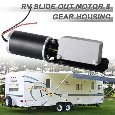 RV Slide Out Gearbox Motor Replacement 225008 with Accu Slide Cable Driven System and 13 Tooth Sprocket for Camper Trailer and RV