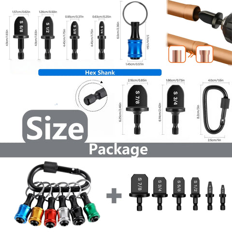 12 Piece HVAC Swage Tool Set With Bit Holder For Copper Pipe Expansion Air Conditioner Repair Kit Includes Drill Bits Display