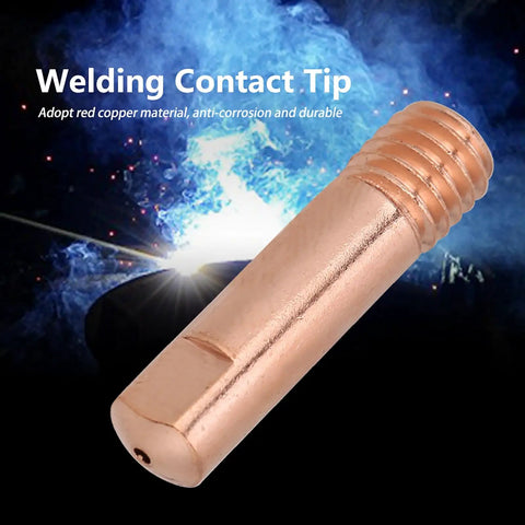 20 Pack MIG Welding Tips For 0.030 To 0.040 Inch Torches 0.8 To 1.0mm 15AK Compatible Consumables Pro Grade Red Copper Tips Easy Swap For MIG MAG ARC Welding Accessories