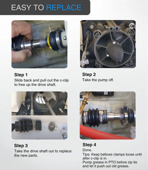 Step-by-step guide using Carbon Seal Drive Line Rebuild Kit With Boot For Sea Doo Jet Ski Models 717 720 787 800 951 SPX XP GTX GSX