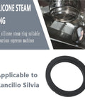 Silicone Group Head Gasket Replacement for Silvia Espresso Machines, Food Grade Odorless Seal, 7.35cm Outer Diameter