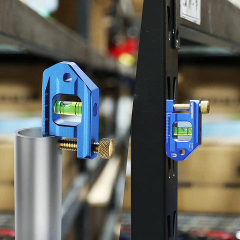Built Like A Tank 2.5 Inch Magnetic Torpedo Level Featuring Thumb Screw Mount For Conduit Bending on steel tube and wall.