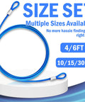 4ft Steel Security Cable With Loops For Luggage Bike Lock And Outdoor Gear Weatherproof Flexible Wire Rope, multiple sizes