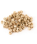 No Sweat M4 Brass Threaded Inserts For Injection Molding And Hobbyist 3D Prints Bulk Haul Of Ten Thousand female threads, 6.5mm OD.