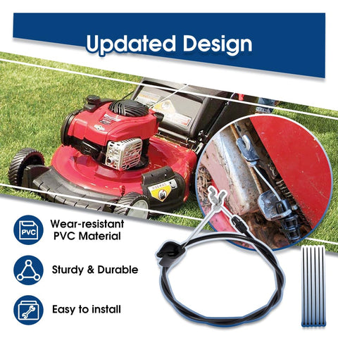 Replacement Control Cable For Lawn Mowers Throttle And Brake Fits MTD Craftsman Yard Machine Force Troy Bilt TB110 TB230 Bolens Murray Lawn Boy And Similar Models 04661A 946-04661A 746-04661A 746-04661 946-04661