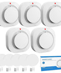Wireless Photoelectric Smoke Detectors For Home Use Battery Powered Standalone Alarms With Test And Mute Button Easy Install Kit