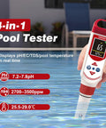 4-In-1 Water Tester With Color Screen Display And Pro Grade Accuracy PH EC TDS PPM Meter in pool measuring water quality