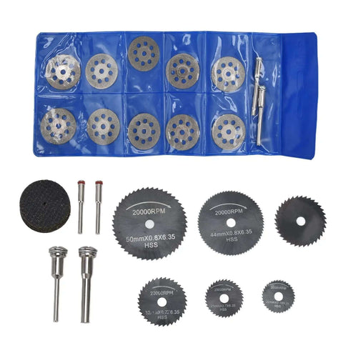 32 Piece Cutting Wheel Set With HSS Circular Saw Blades And Diamond Cutter Wheels Kit For Precision Cutting On Metal Wood Plastic