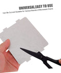 High Temperature Mica Flakes Microwave Waveguide Cover Heat Insulation Sheets For RV Ovens being cut to size with scissors