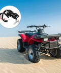 2 Pin Universal Motorcycle Ignition Starter Switch For ATVs And Dirt Bikes with red ATV on sandy terrain